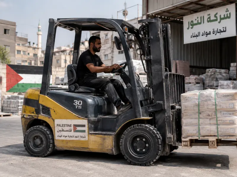 Feedback sull'applicazione in loco da parte di un cliente palestinese di carrelli elevatori